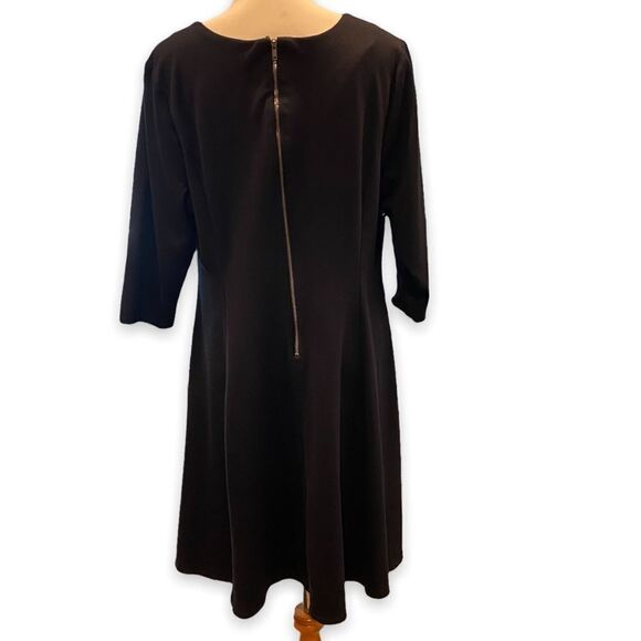 Lane Bryant Black Midi Tunic Skater Flowy Thick Warm Dress - Picture 7 of 7